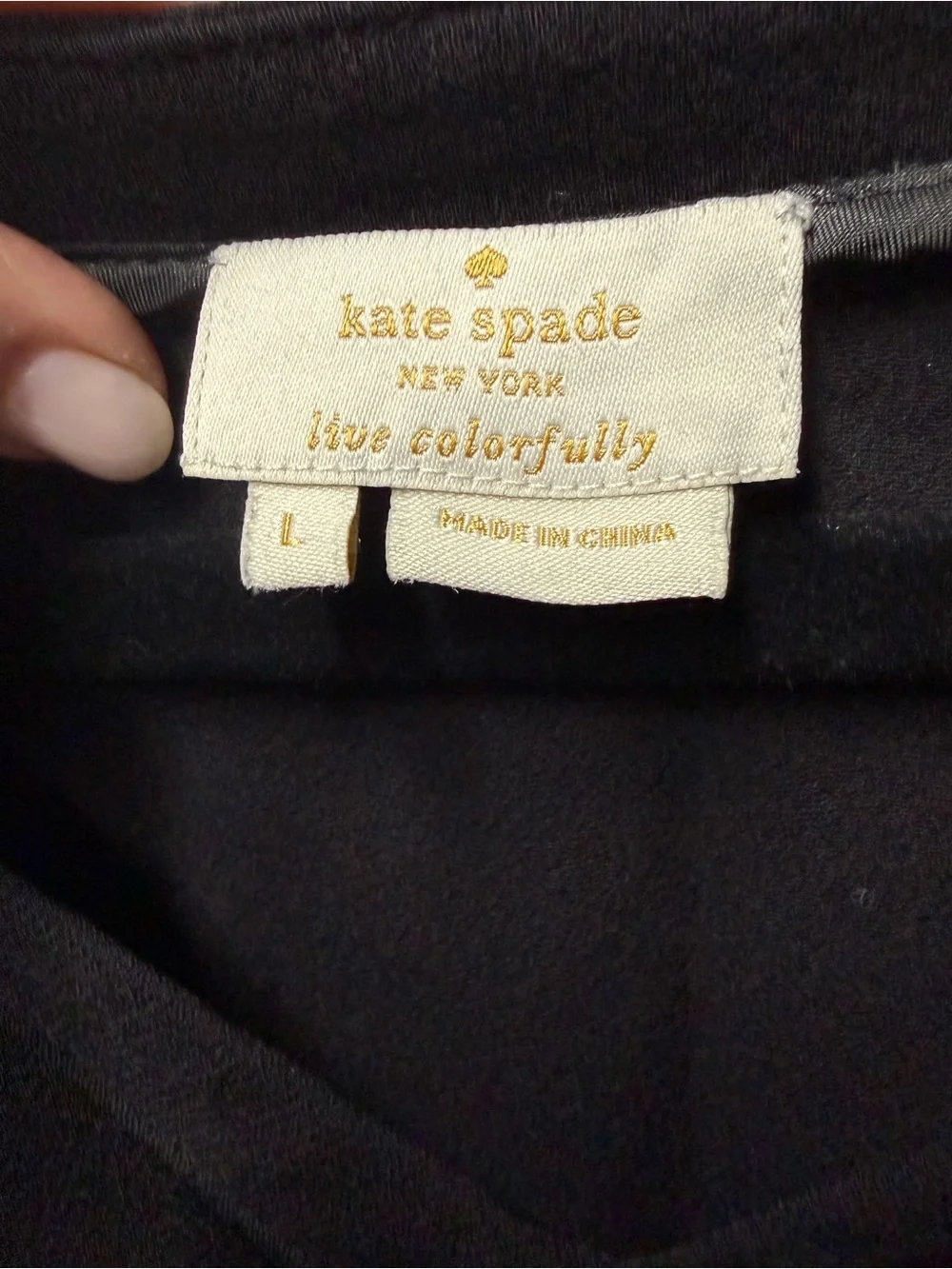 kate spade Black V-Neck Short Sleeve Tunic